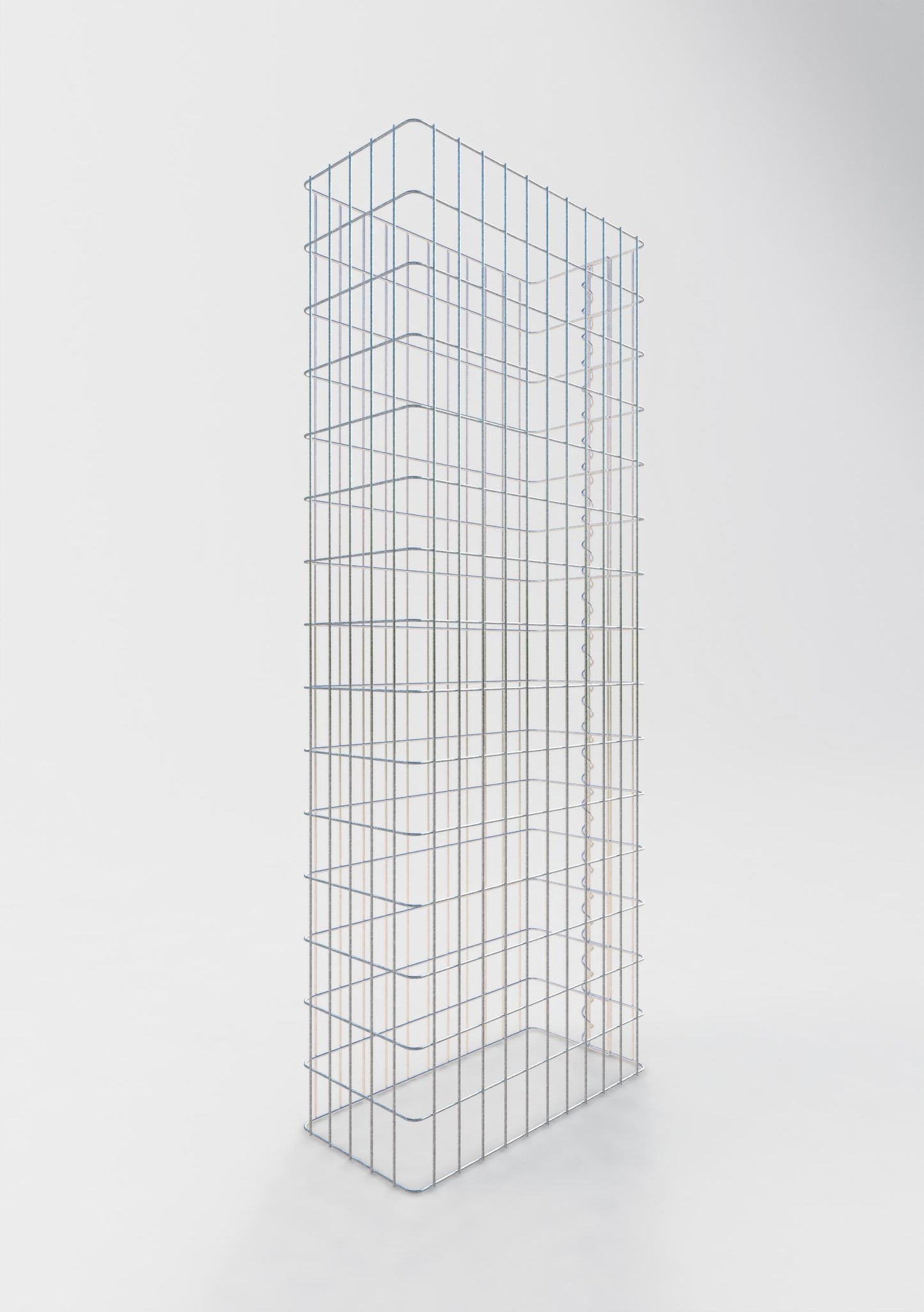 Valla de gaviones longitud 57 cm, altura 200 cm, profundidad 27 cm, malla 5 x 10 cm