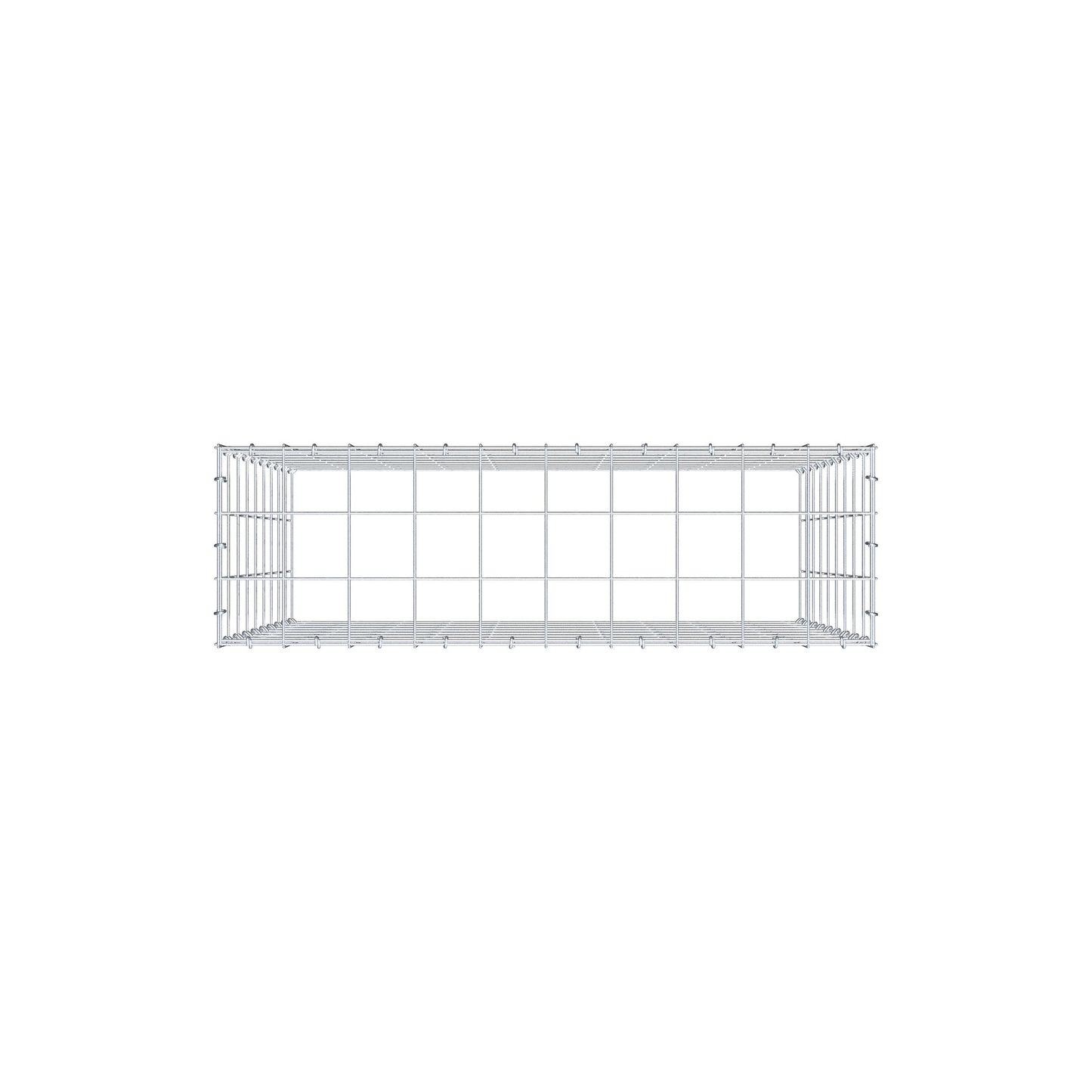 Mounted gabion type 3 100 cm x 90 cm x 30 cm (L x H x D), mesh size 10 cm x 10 cm, C-ring