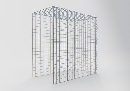 Gabião tipo 4 100 cm x 100 cm x 50 cm (C x A x P), malhagem 5 cm x 5 cm, espiral