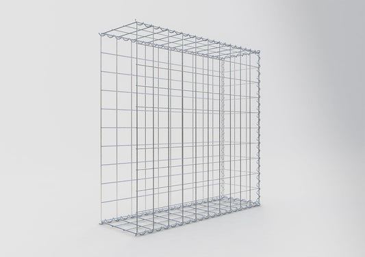 Anbaugabione Typ 2 100 cm x 100 cm x 30 cm (L x H x T), Maschenweite 10 cm x 10 cm, Spirale