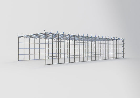 Gavión complementario tipo 4 100 cm x 20 cm x 40 cm (L x A x P), malla 5 cm x 5 cm, espiral