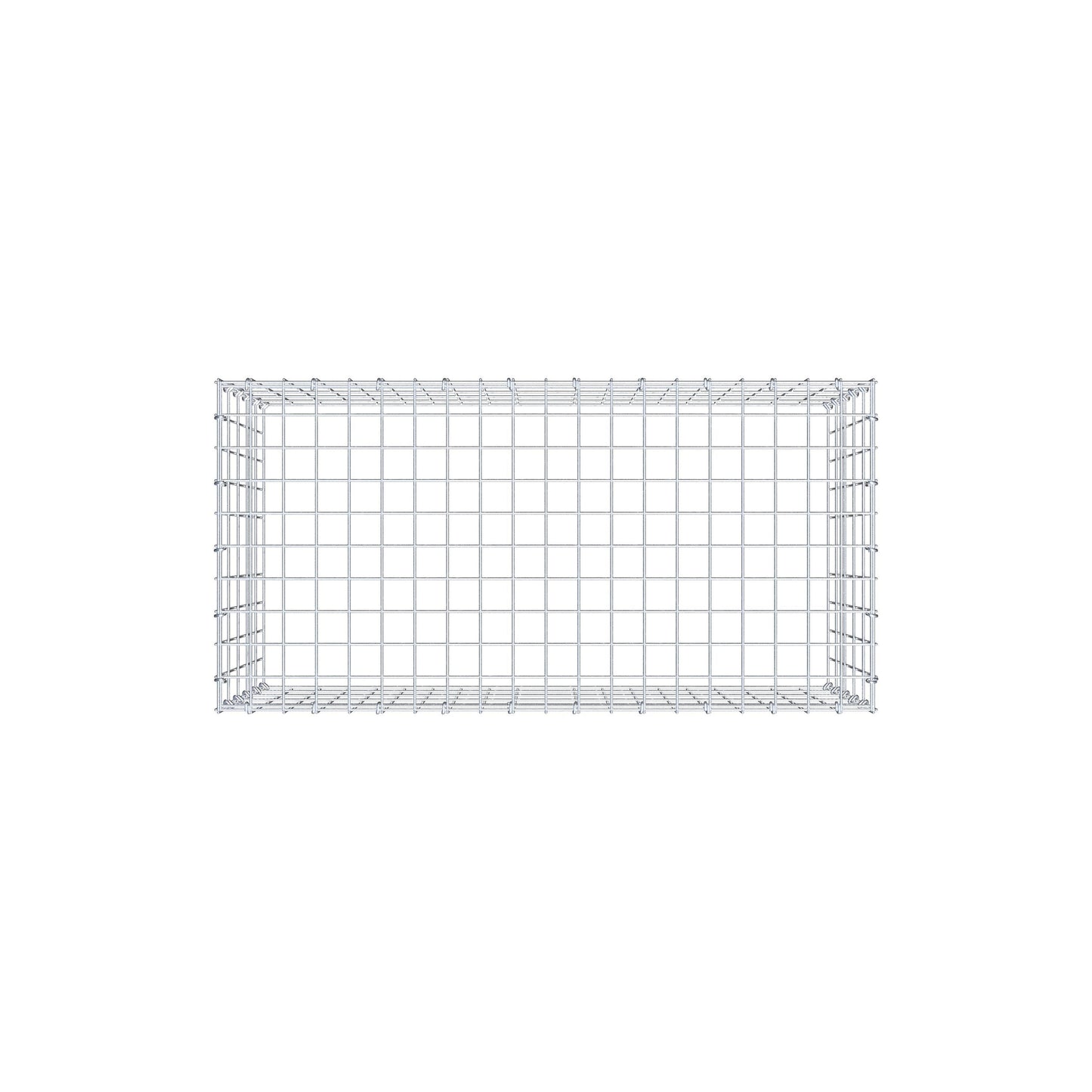 Monteret gabion type 3 100 cm x 50 cm x 50 cm (L x H x D), maskestørrelse 5 cm x 10 cm, C-ring