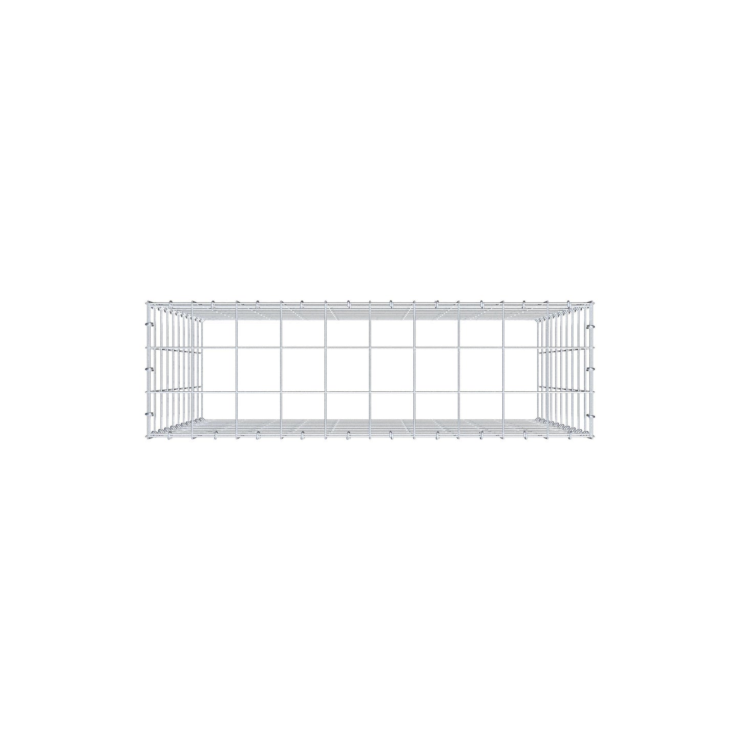 Anbaugabione Typ 3 100 cm x 100 cm x 30 cm (L x H x T), Maschenweite 10 cm x 10 cm, C-Ring