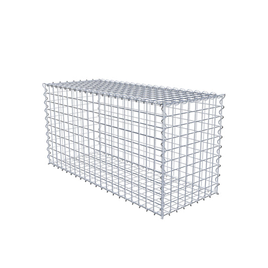 Gabbione 100 cm x 50 cm x 40 cm (L x H x P), maglia 5 cm x 5 cm, spirale