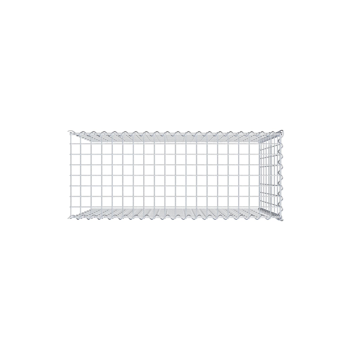 Grown-on gabion type 4 100 cm x 80 cm x 40 cm (L x H x D), mesh size 5 cm x 10 cm, spiral