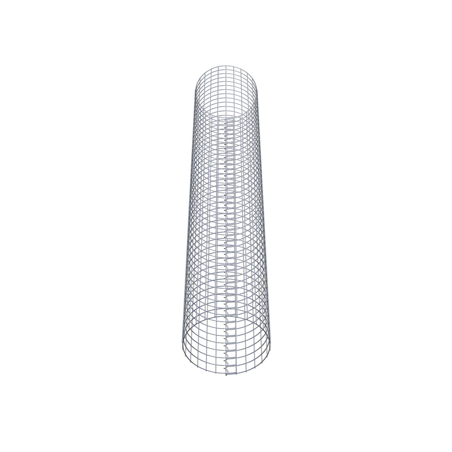 Gabion column around 42 cm diameter, 230 cm height, mesh size 5 cm x 5 cm