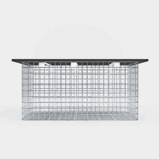 Tuinbank 102 x 50 x 52 cm MW 5 x 5 cm thermisch verzinkt, met gerecycled blad in antraciet