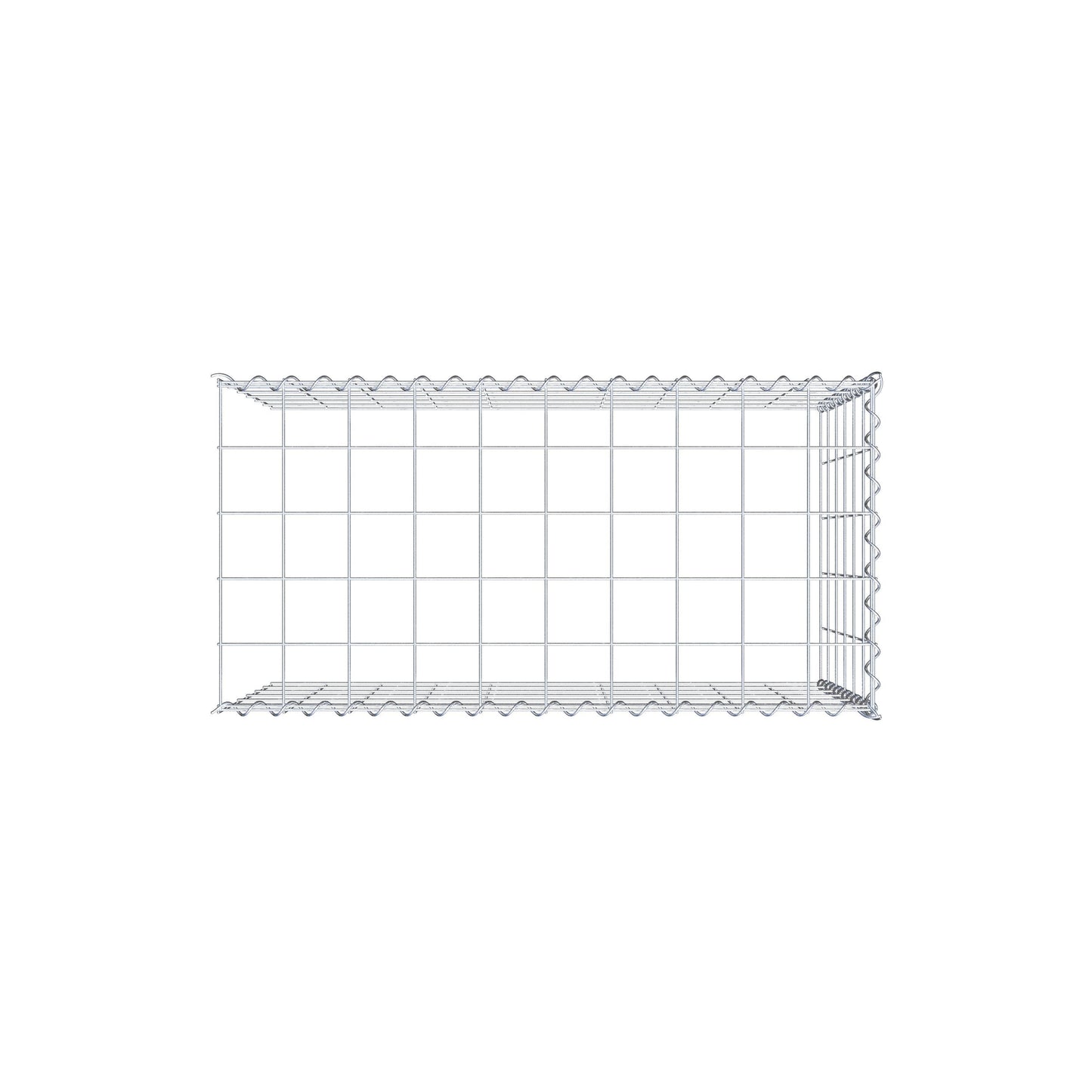 Gabião tipo 4 100 cm x 60 cm x 50 cm (C x A x P), malhagem 10 cm x 10 cm, espiral