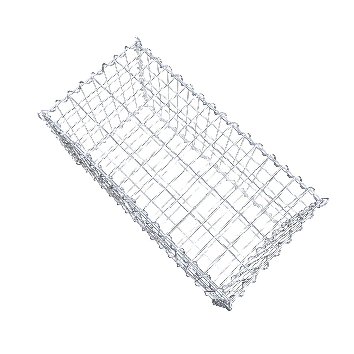 Gabião 80 cm x 40 cm x 40 cm (C x A x P), malhagem 5 cm x 10 cm, espiral