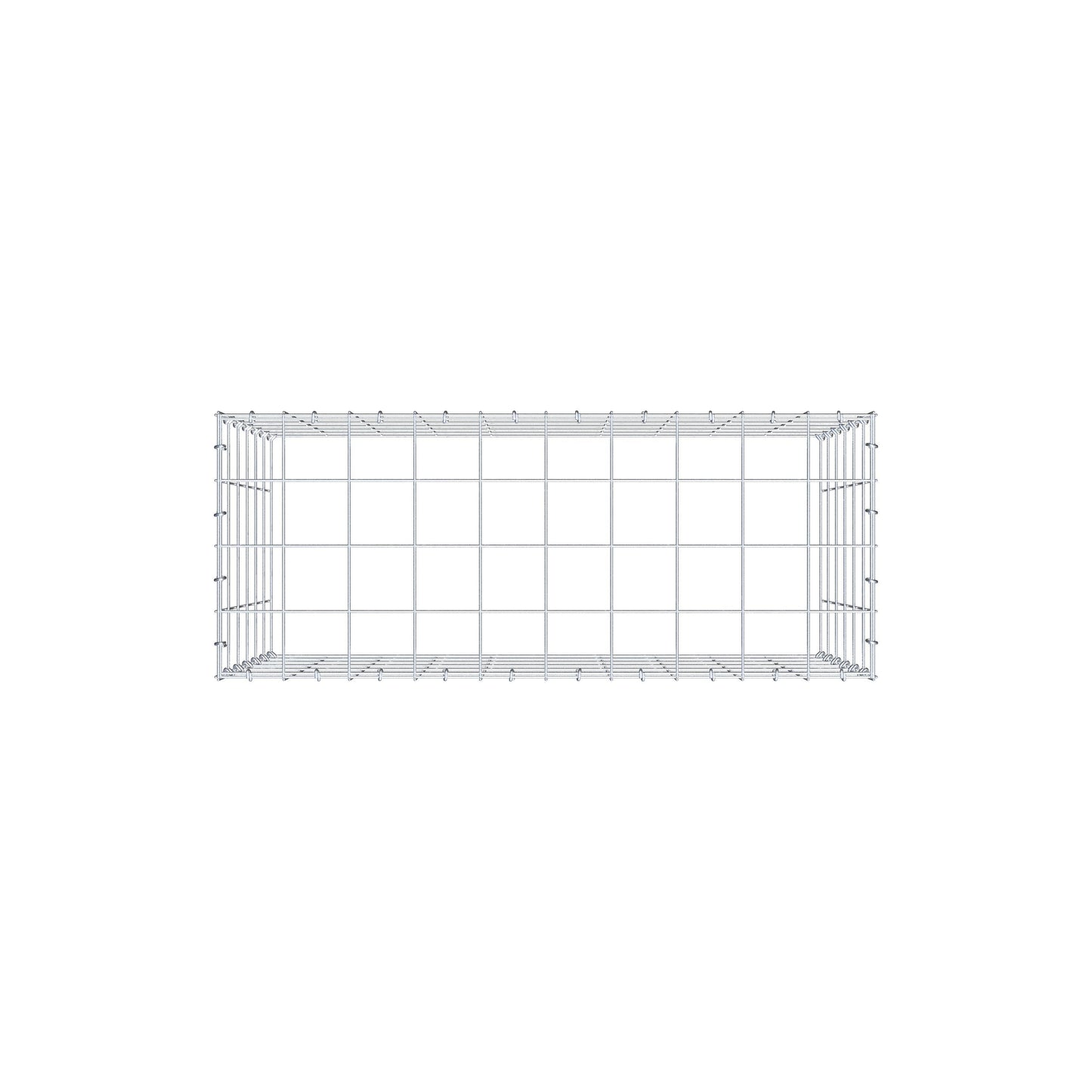 Monteret gabion type 3 100 cm x 60 cm x 40 cm (L x H x D), maskestørrelse 10 cm x 10 cm, C-ring