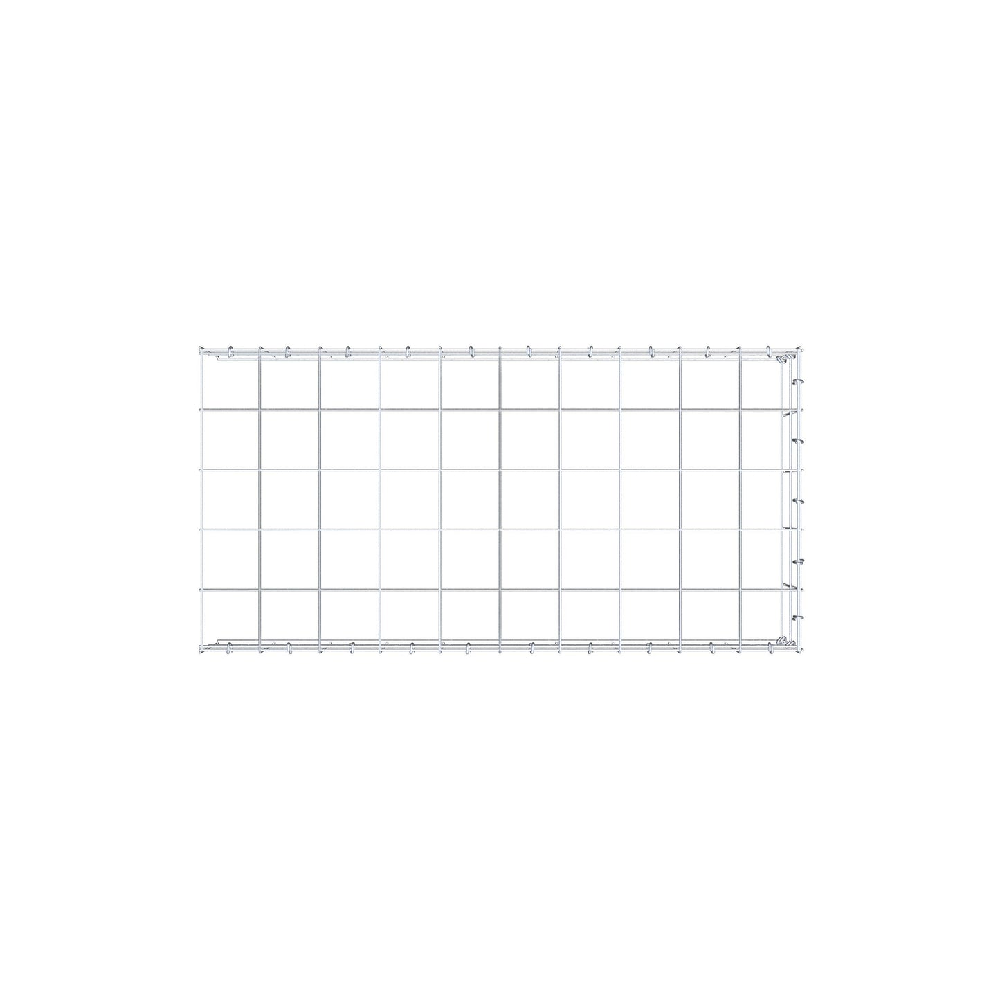 Gabião Tipo 4 100 cm x 20 cm x 50 cm (C x A x P), malhagem 10 cm x 10 cm, anel C