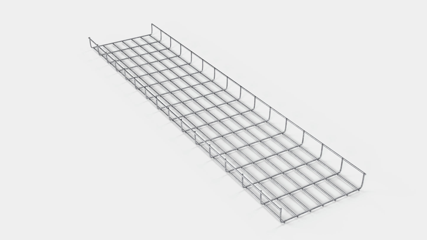 Lengte kabelkanaal 29 cm, diepte 5 cm, maaswijdte 5 x 10 cm