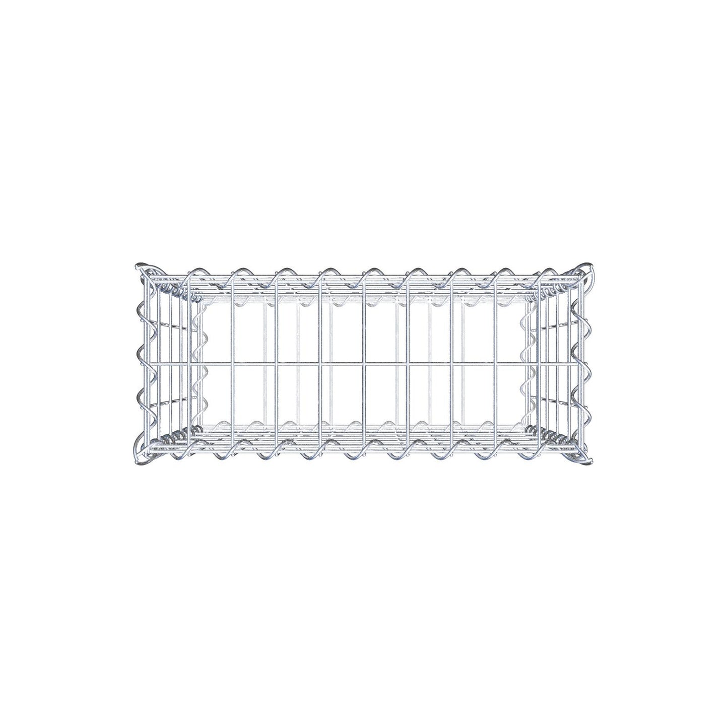 Gabbione 50 cm x 50 cm x 20 cm (L x H x P), maglia 5 cm x 10 cm, spirale