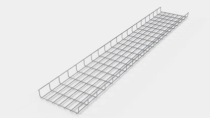 Lengte kabelkanaal 29 cm, diepte 5 cm, maaswijdte 5 x 10 cm