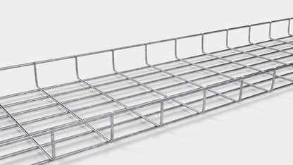 Lengte kabelkanaal 29 cm, diepte 5 cm, maaswijdte 5 x 10 cm