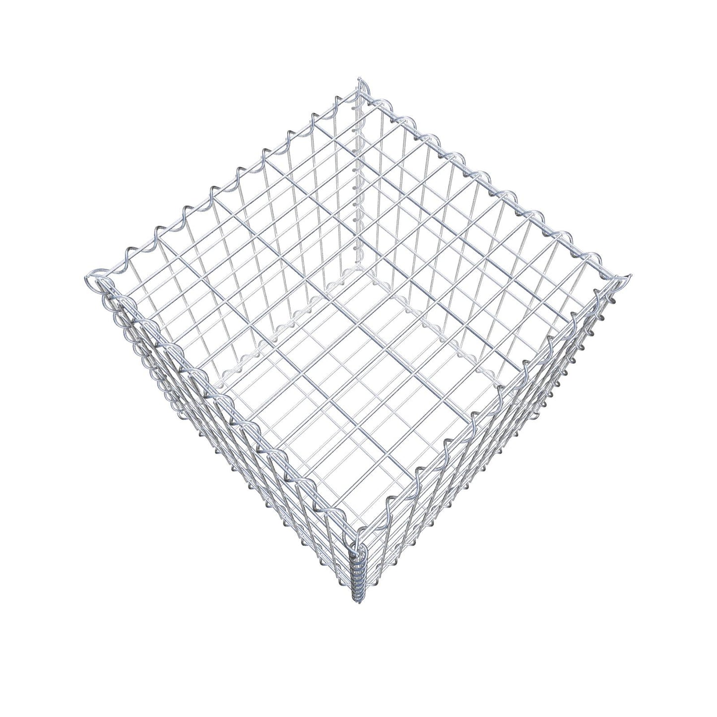 Gabbione 50 cm x 50 cm x 50 cm (L x H x P), maglia 5 cm x 10 cm, spirale