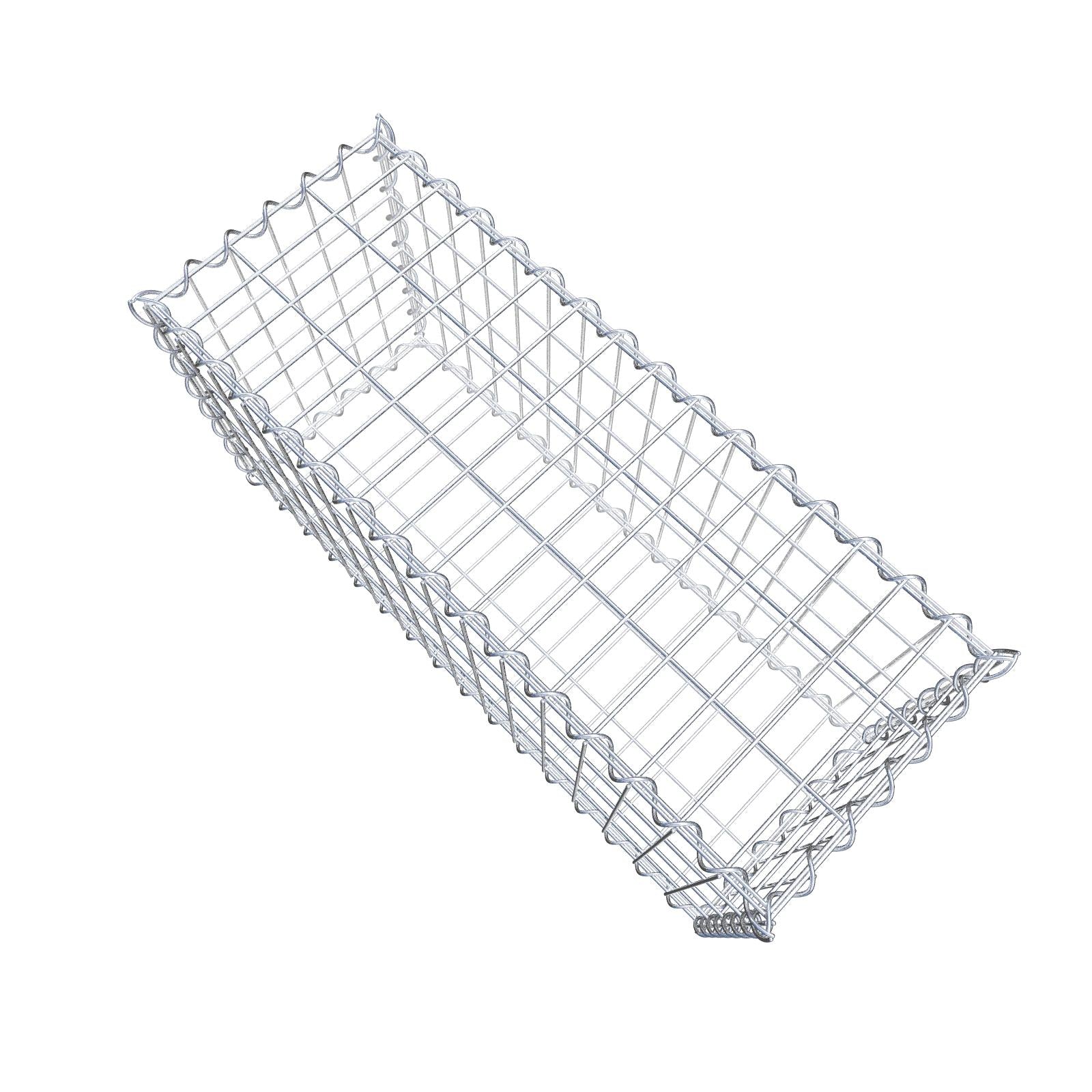 Gabião 80 cm x 40 cm x 30 cm (C x A x P), malhagem 5 cm x 10 cm, espiral