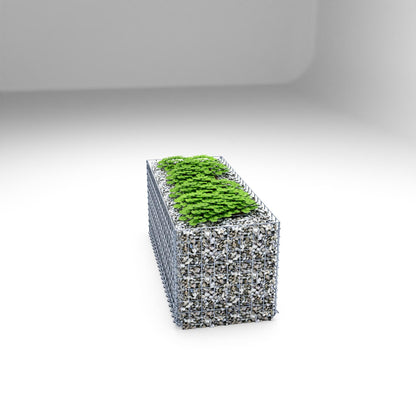 Letto rialzato rettangolare 100 cm x 40 cm x 40 cm (L x H x P), maglia 5 x 5 cm, spessore parete 10 cm