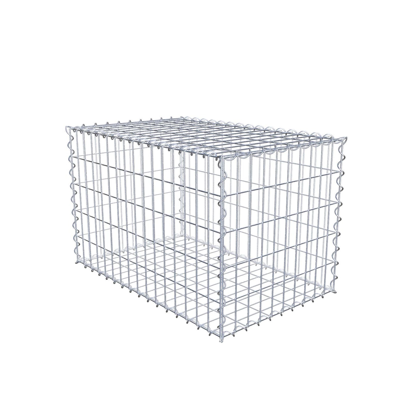 Gabion 80 cm x 50 cm x 50 cm (L x H x D), maskstorlek 5 cm x 10 cm, spiral