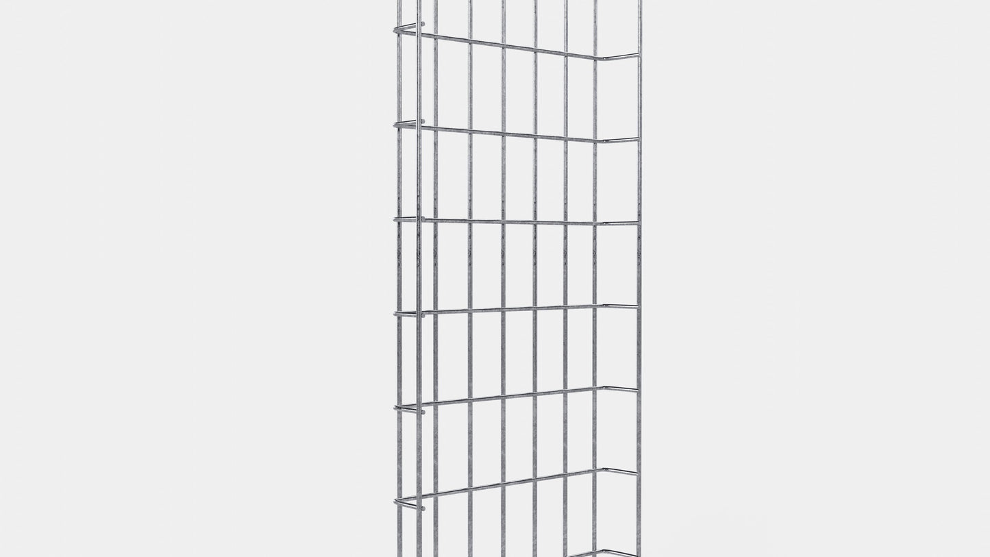 Lengte kabelkanaal 29 cm, diepte 5 cm, maaswijdte 5 x 10 cm