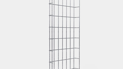 Lengte kabelkanaal 29 cm, diepte 5 cm, maaswijdte 5 x 10 cm