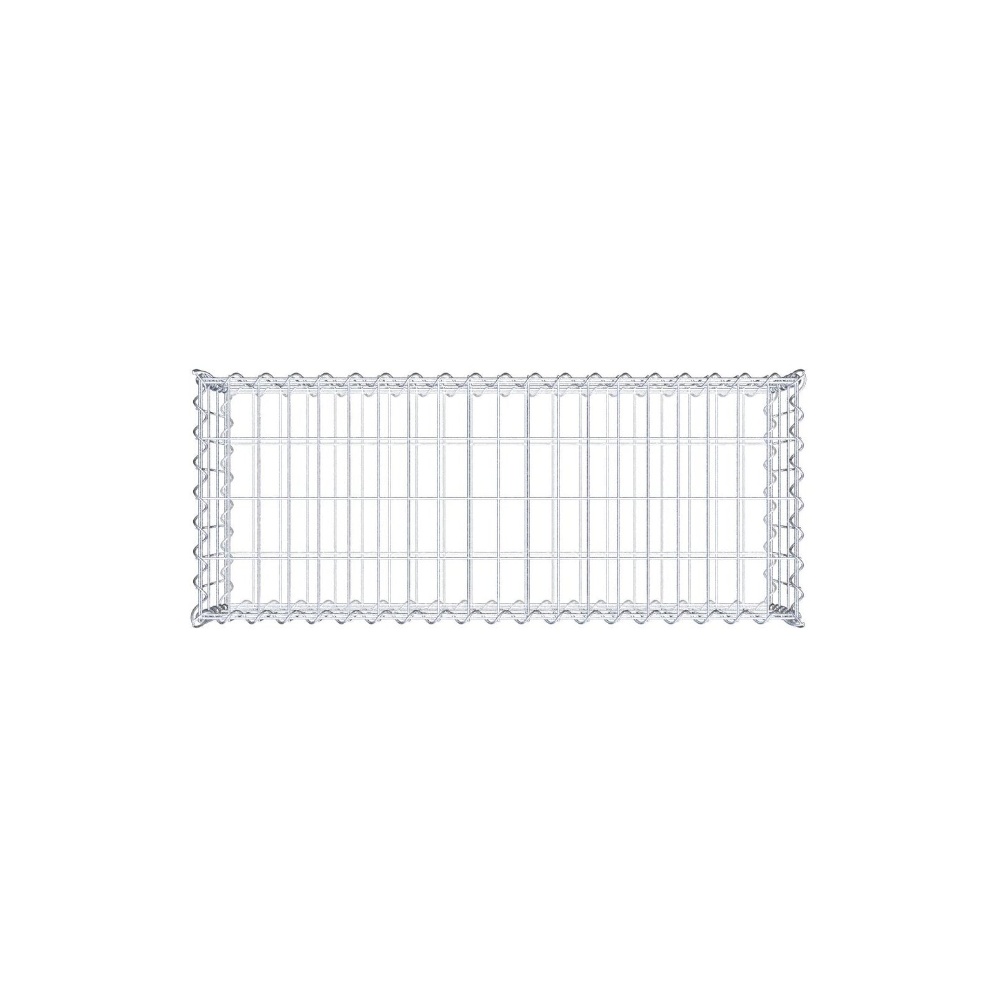 Gavión 100 cm x 30 cm x 40 cm (largo x alto x fondo), malla 5 cm x 10 cm, en espiral