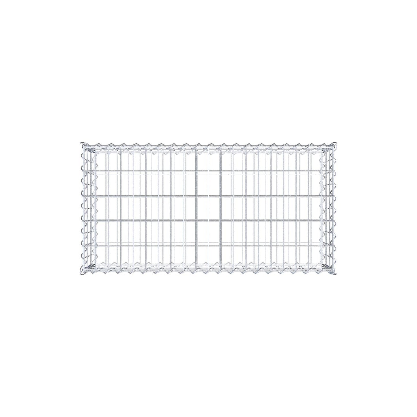 Gavión 100 cm x 30 cm x 50 cm (largo x alto x profundidad), tamaño de malla 5 cm x 10 cm, espiral