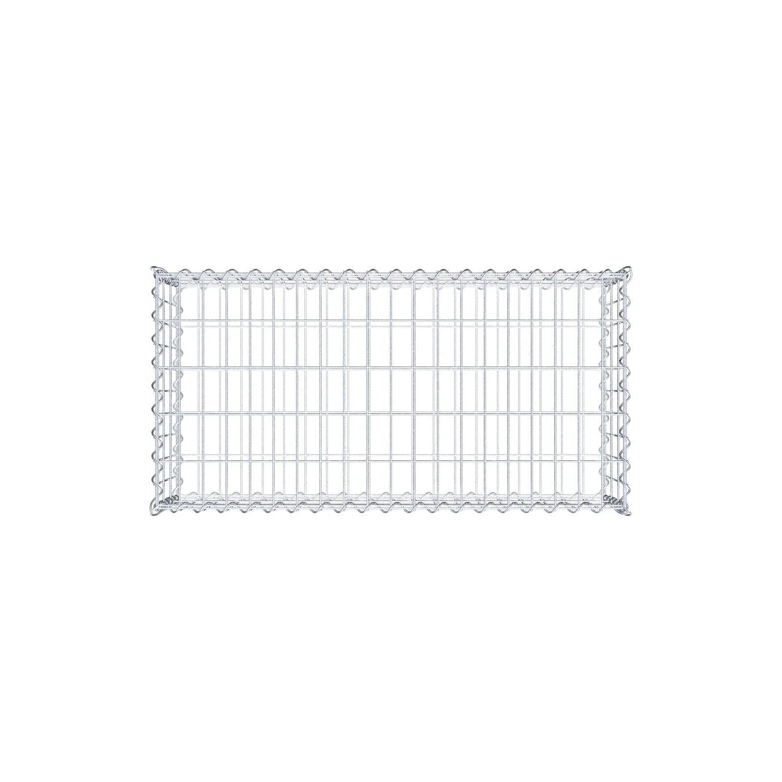 Gabion 100 cm x 30 cm x 50 cm (L x H x D), maskestørrelse 5 cm x 10 cm, spiral