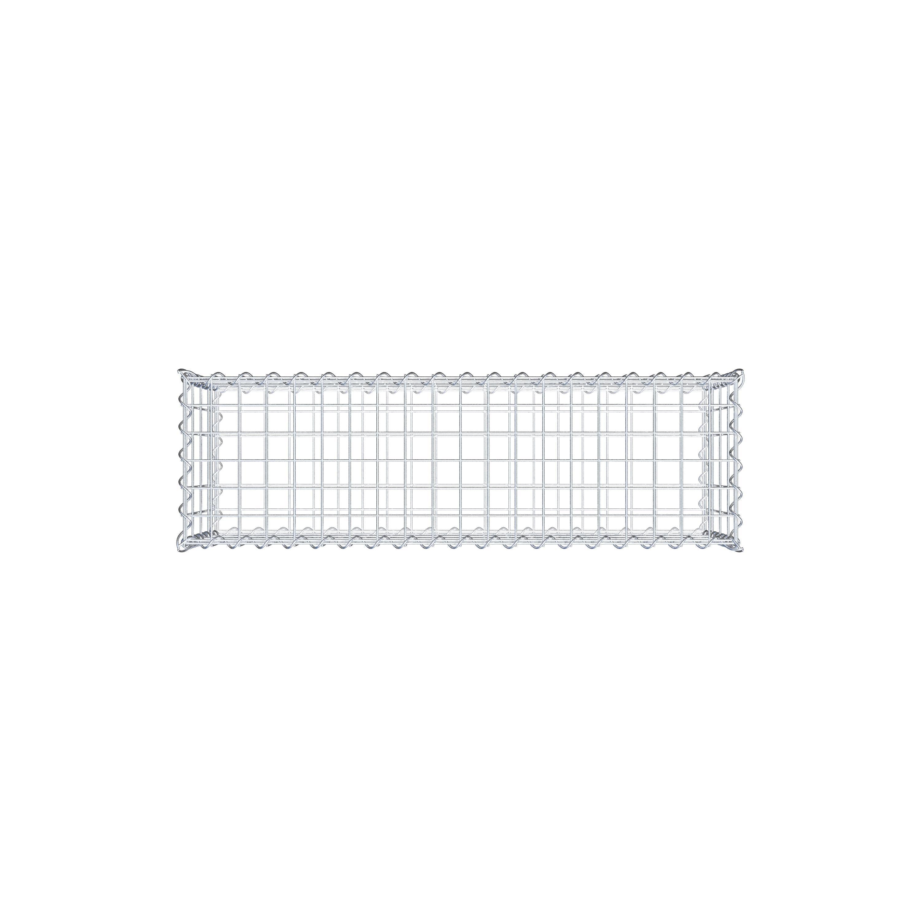 Gabion 100 cm x 40 cm x 30 cm (L x H x D), maskestørrelse 5 cm x 10 cm, spiral