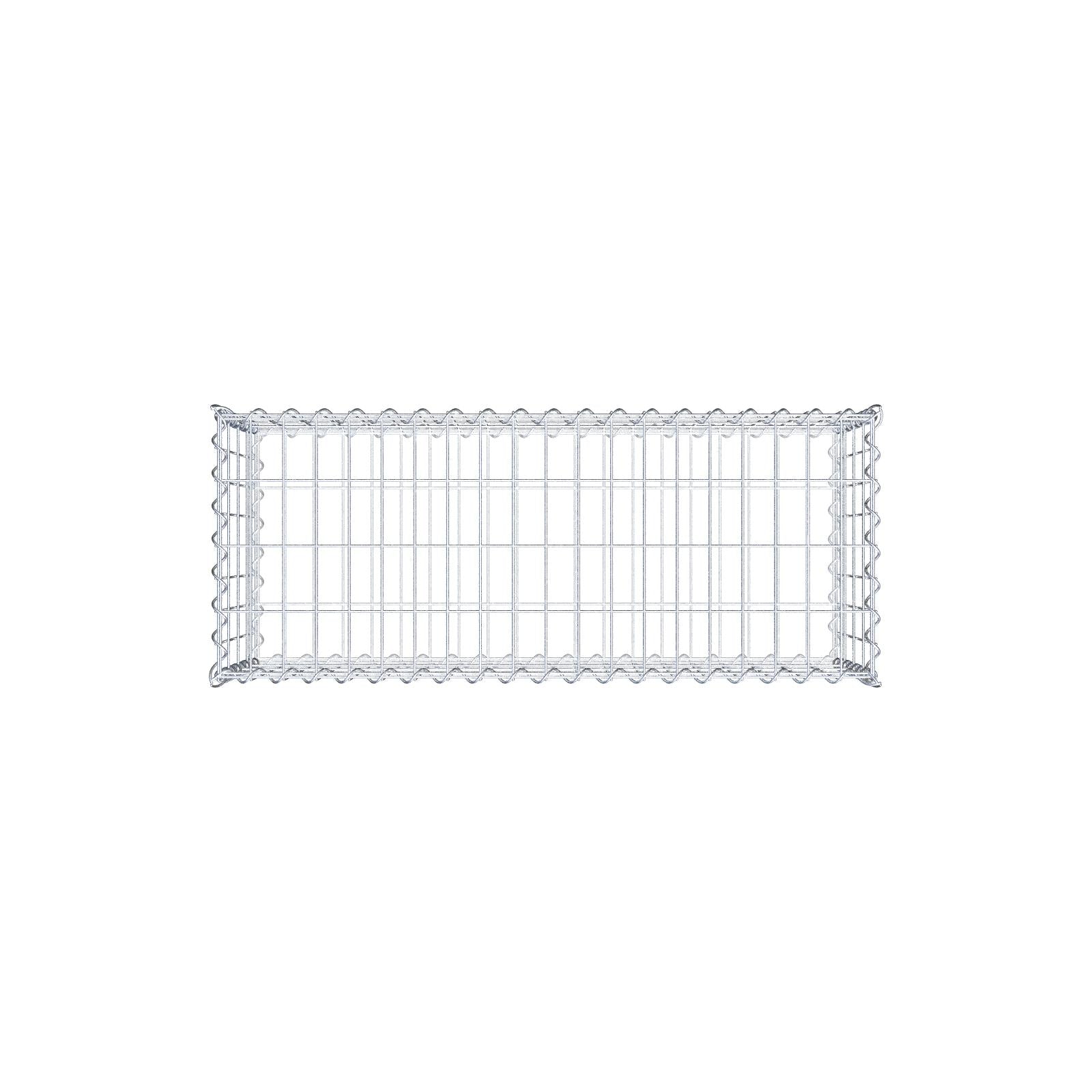 Gabião 100 cm x 40 cm x 40 cm (C x A x P), malhagem 5 cm x 10 cm, espiral