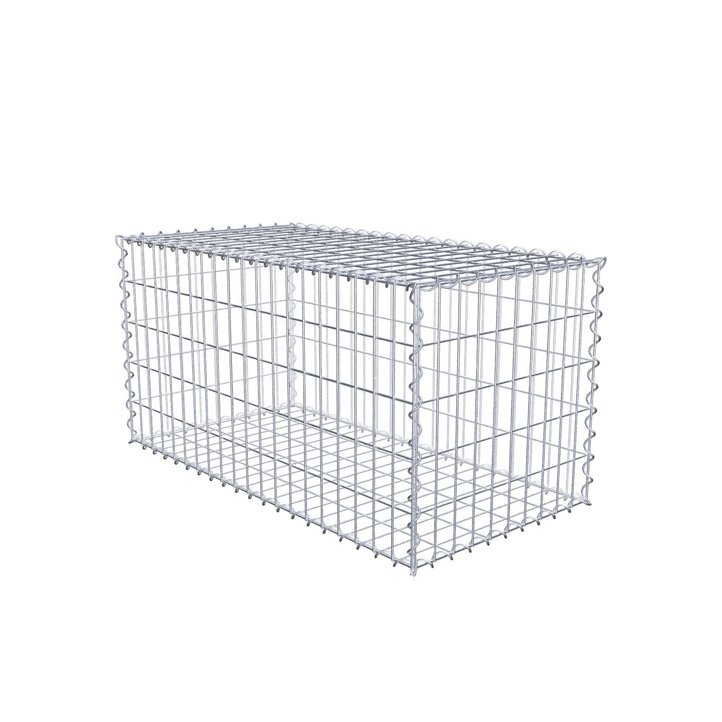 Gabion 100 cm x 50 cm x 50 cm (L x H x P), mailles 5 cm x 10 cm, spirale