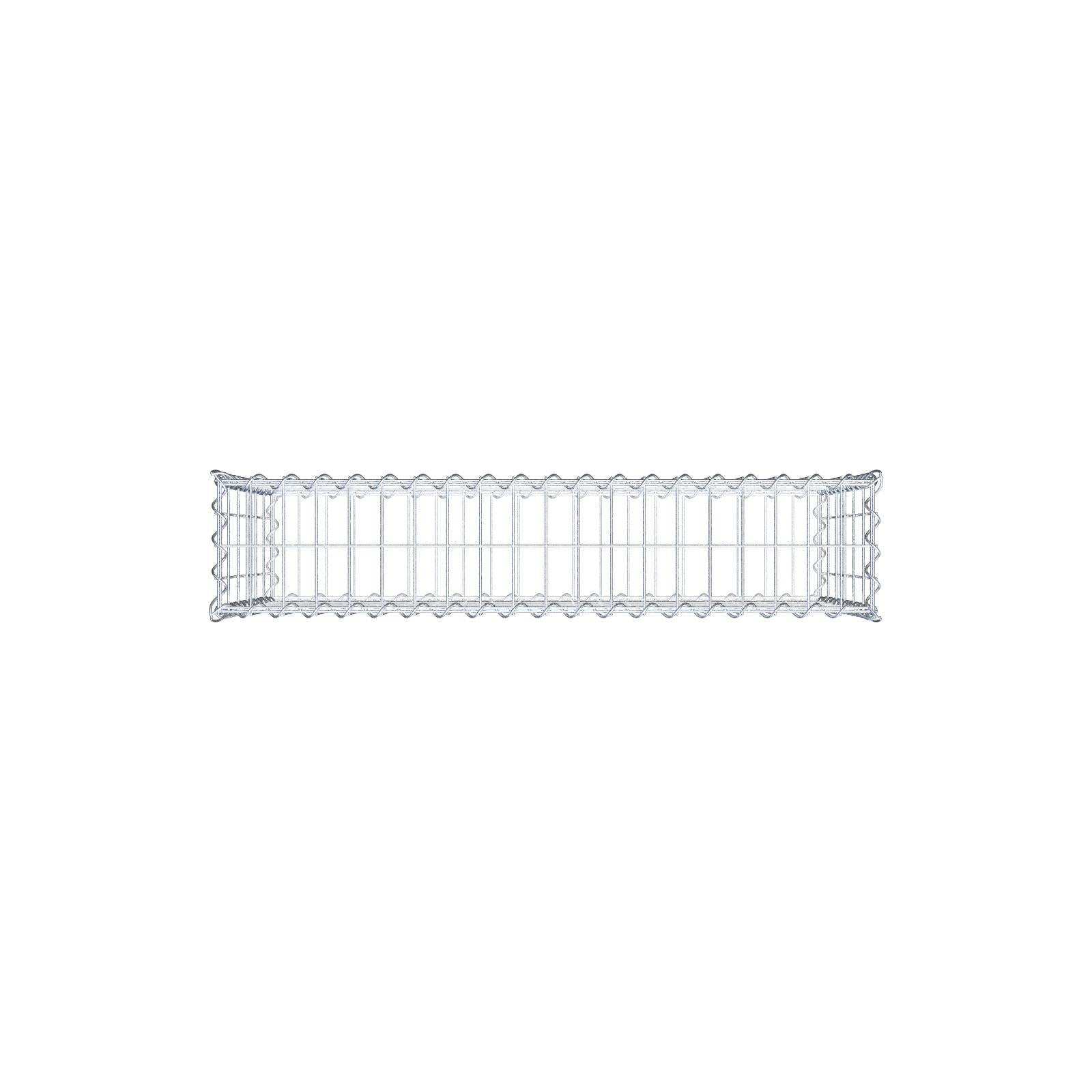Schanskorf 100 cm x 60 cm x 20 cm (L x H x D), maaswijdte 5 cm x 10 cm, spiraalvormig