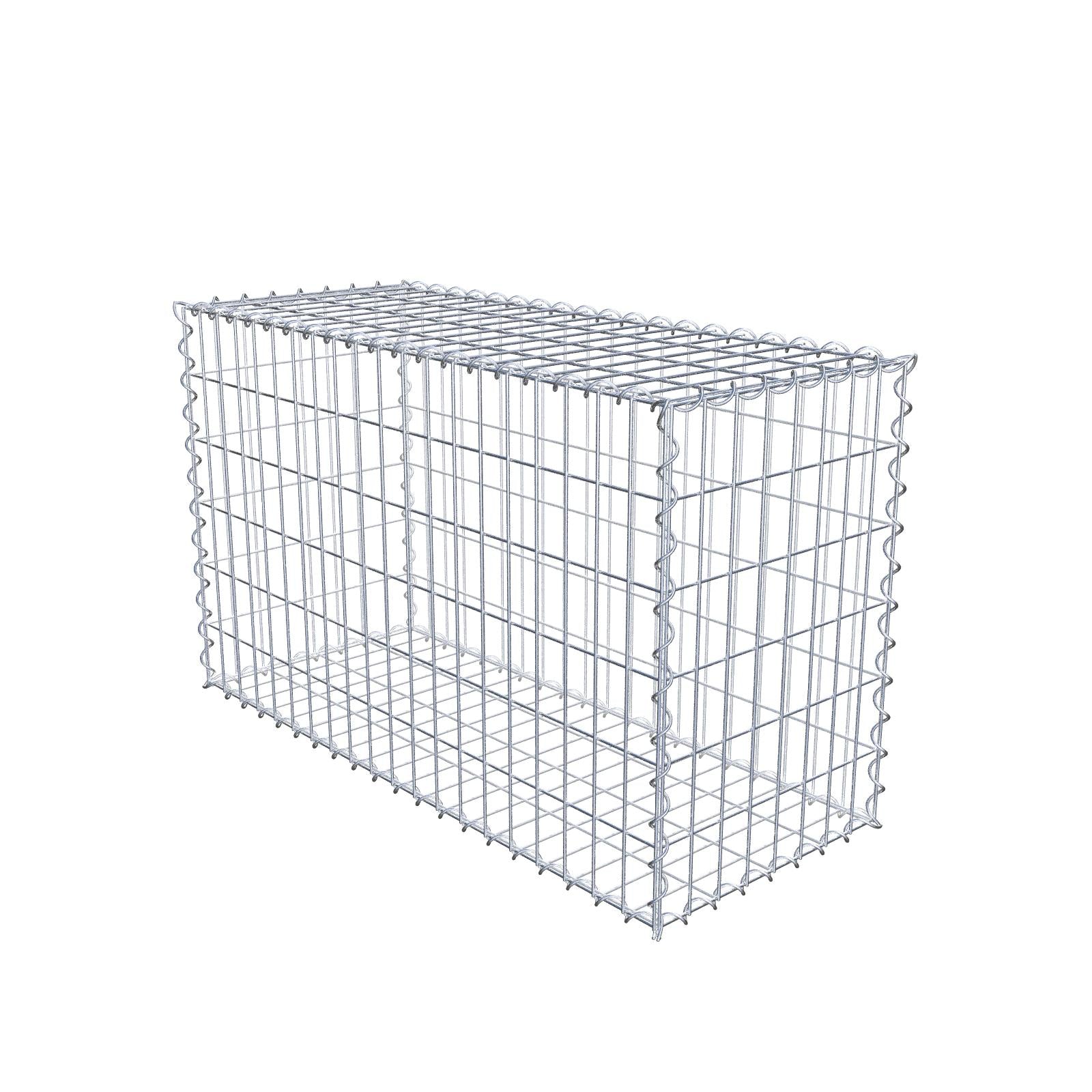 Gabion 100 cm x 60 cm x 40 cm (L x H x D), maskstorlek 5 cm x 10 cm, spiral