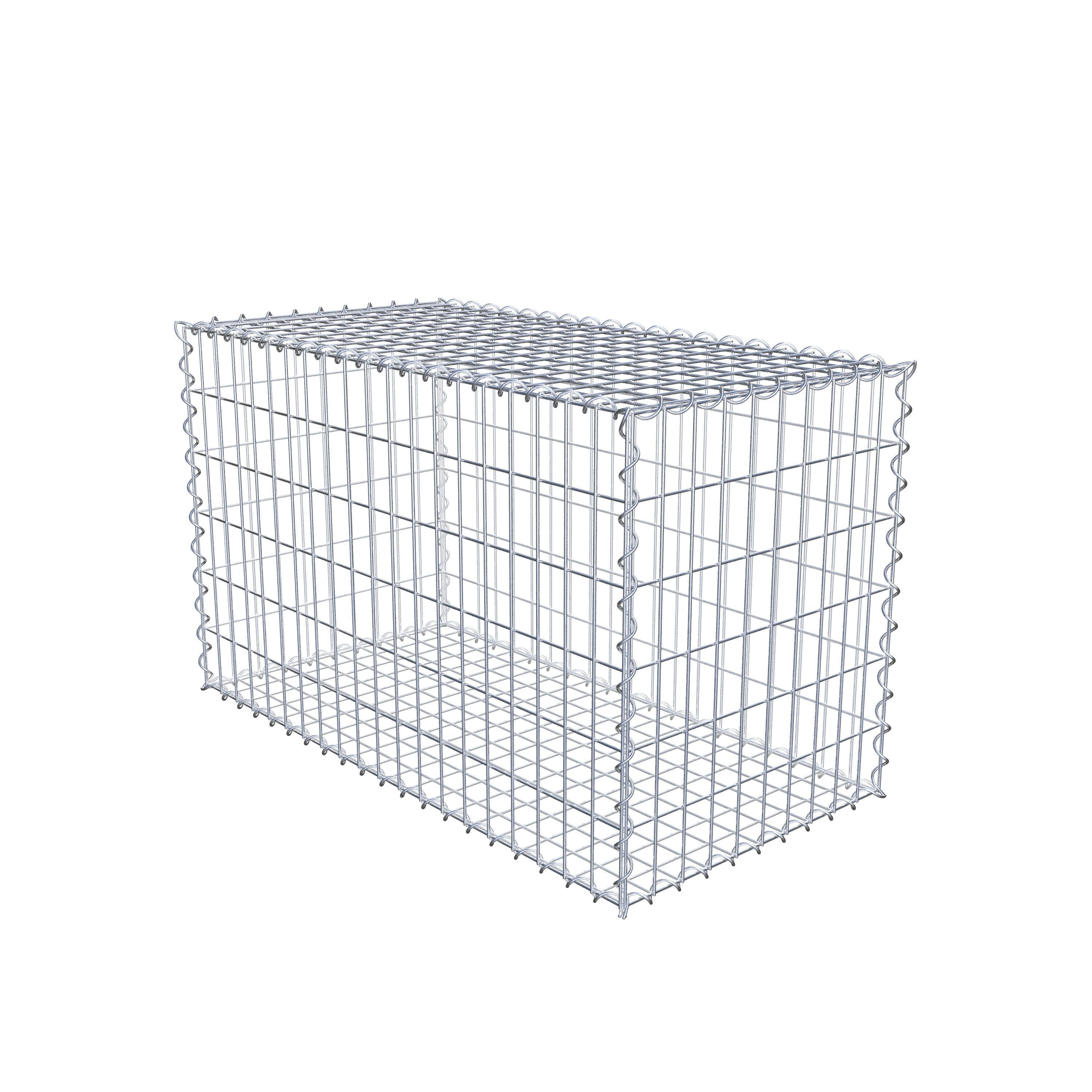 Gabion 100 cm x 60 cm x 50 cm (L x H x D), maskestørrelse 5 cm x 10 cm, spiral