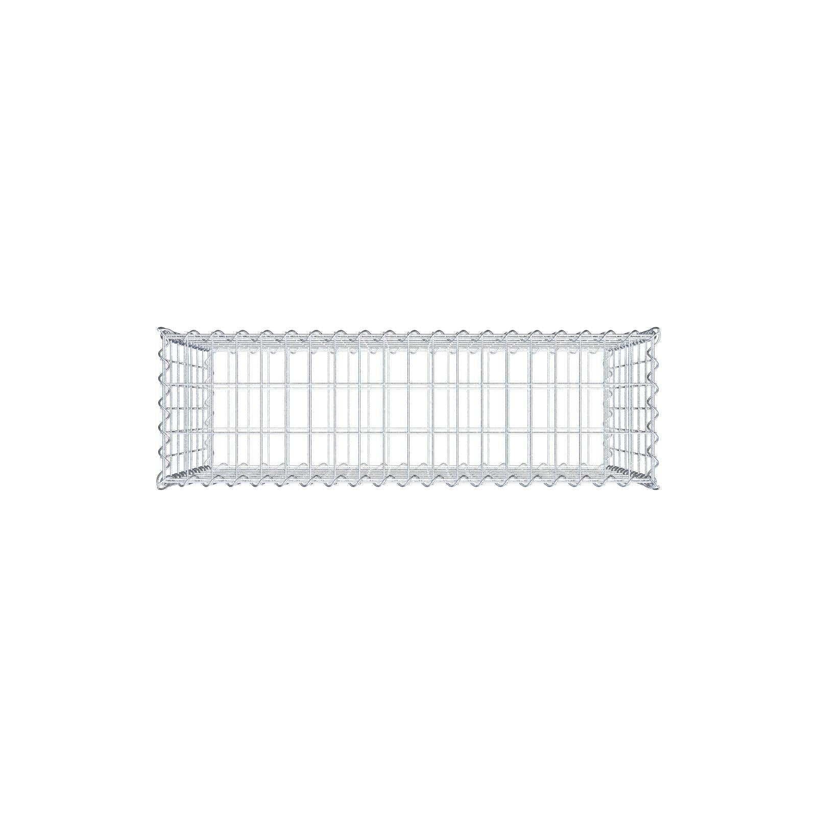 Gabbione 100 cm x 70 cm x 30 cm (L x H x P), maglia 5 cm x 10 cm, spirale