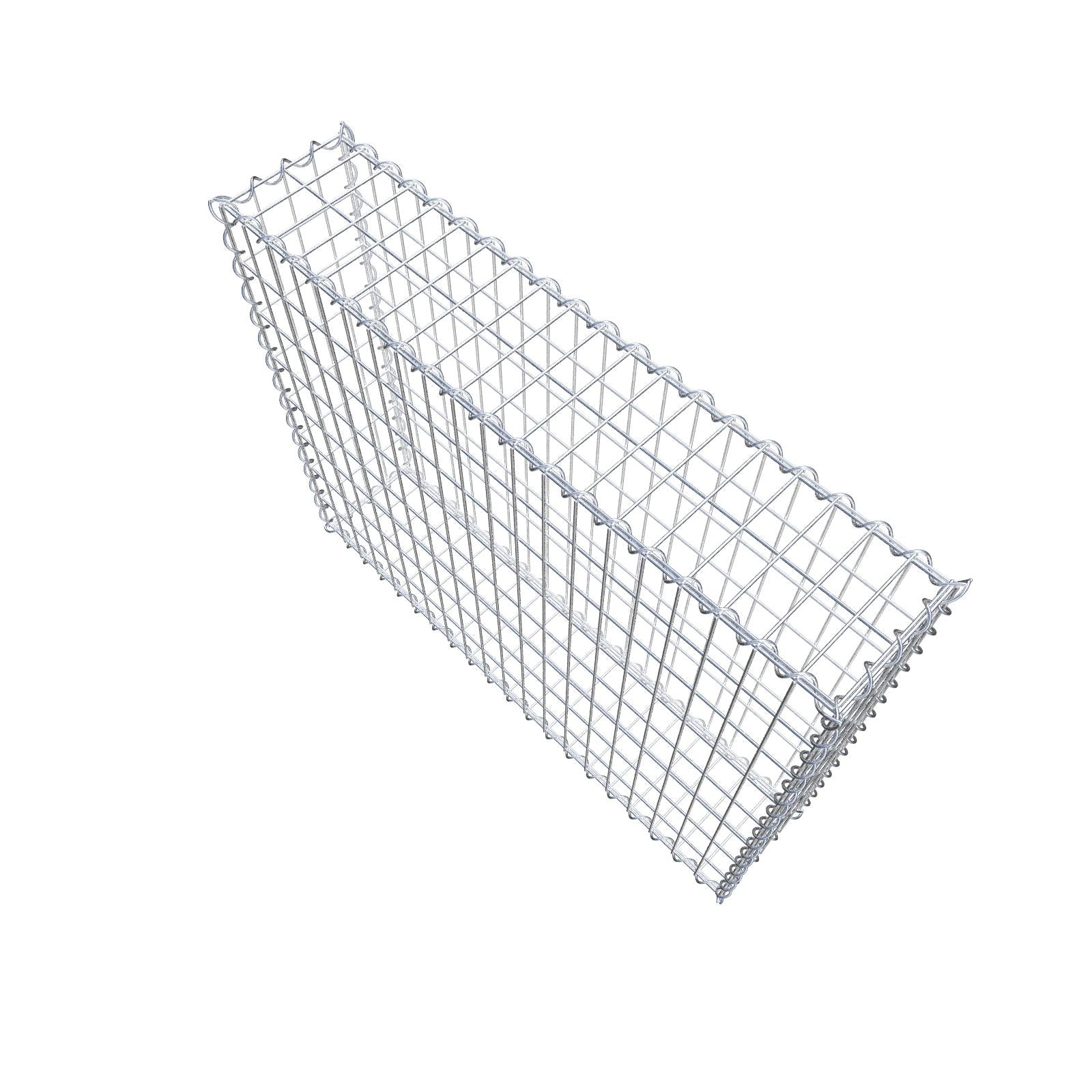 Gabião 100 cm x 80 cm x 20 cm (C x A x P), malhagem 5 cm x 10 cm, espiral