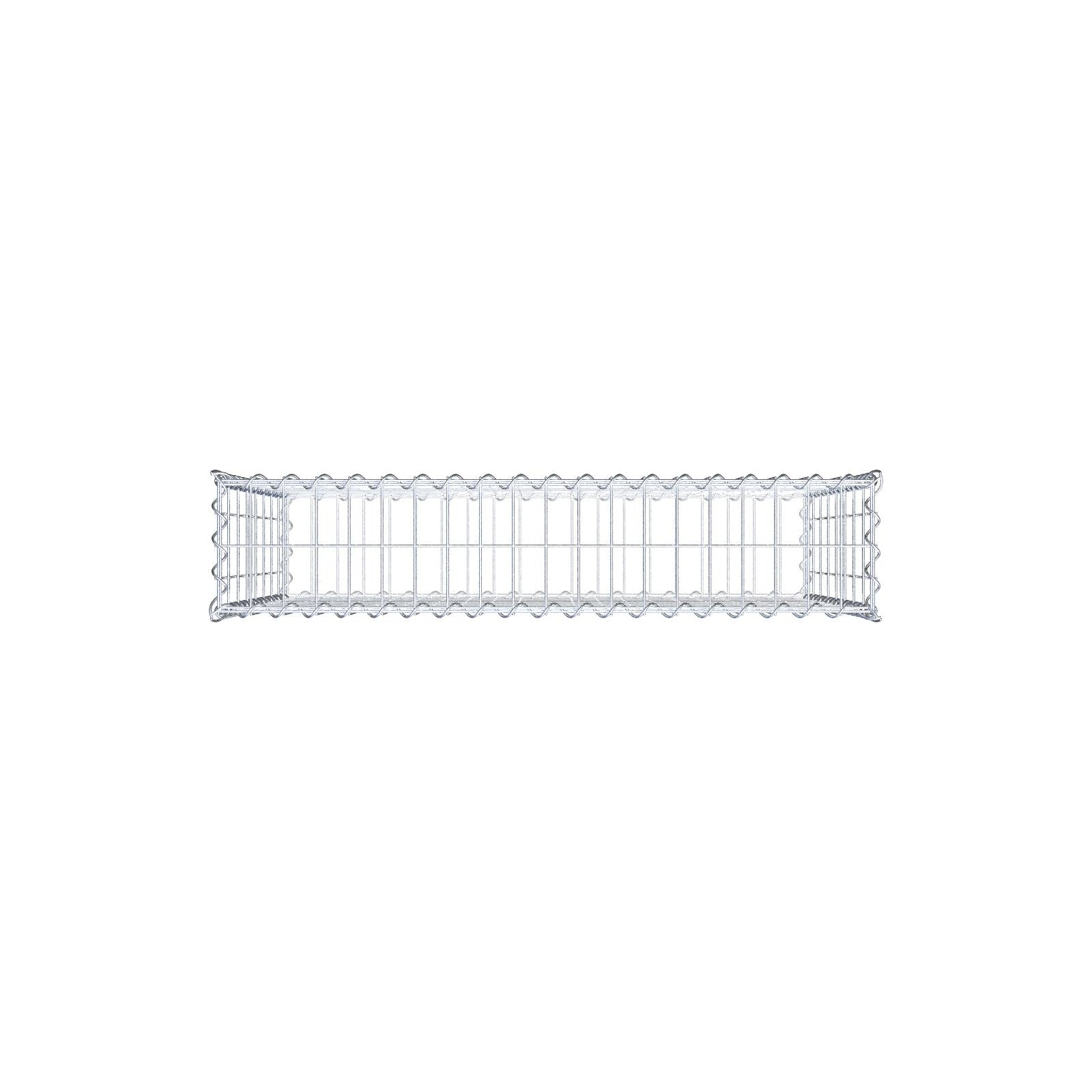 Gabião 100 cm x 80 cm x 20 cm (C x A x P), malhagem 5 cm x 10 cm, espiral