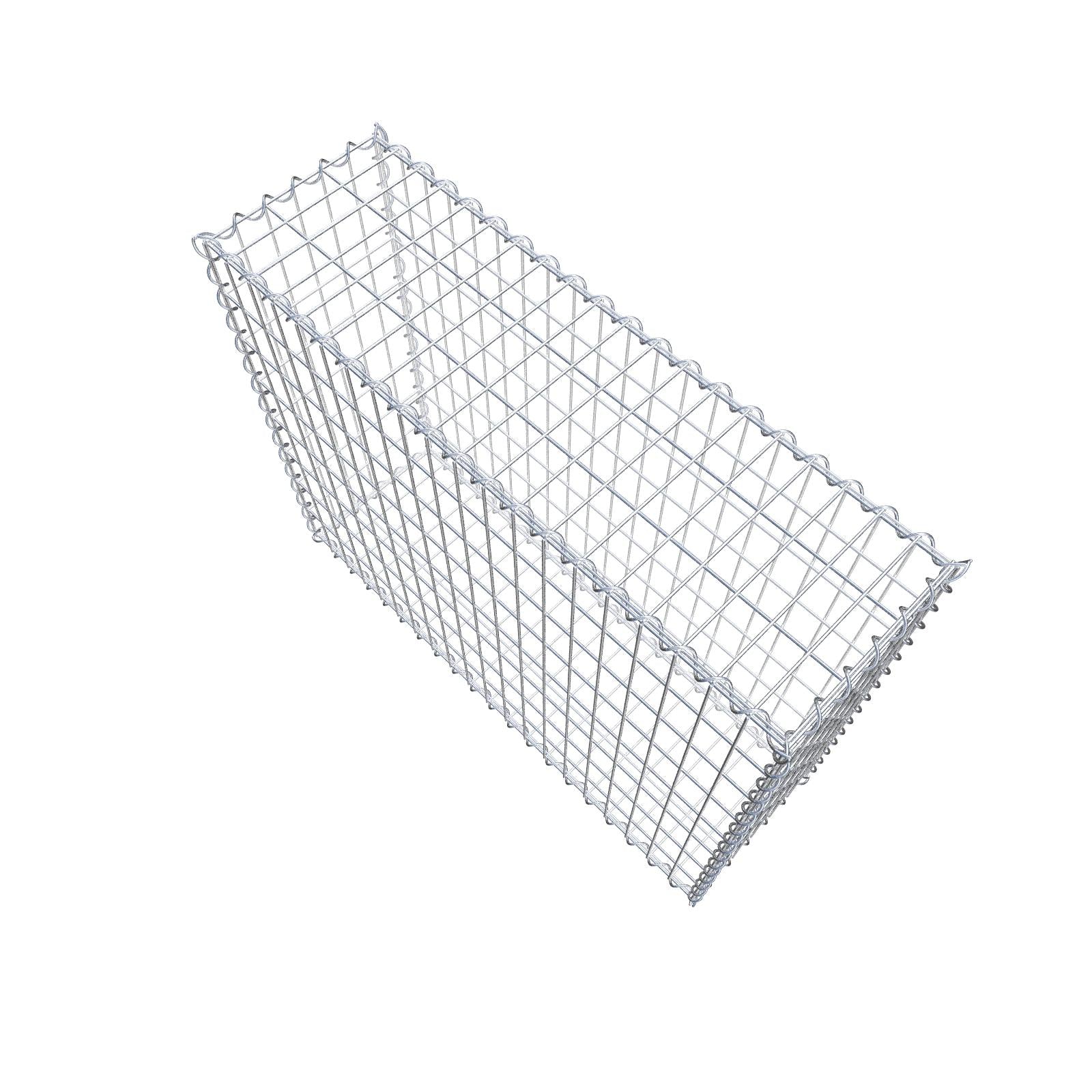Gabião 100 cm x 80 cm x 30 cm (C x A x P), malhagem 5 cm x 10 cm, espiral