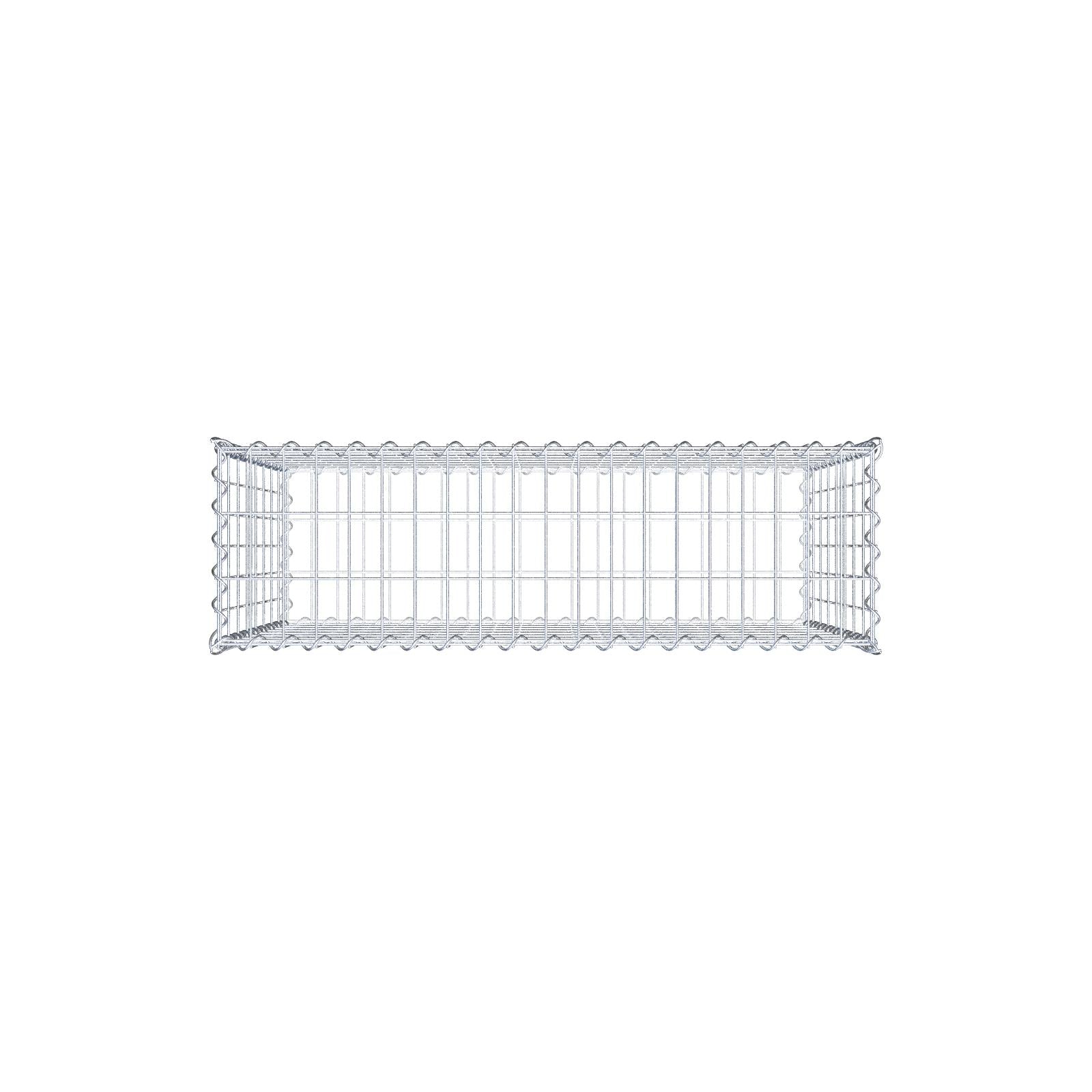 Gabião 100 cm x 80 cm x 30 cm (C x A x P), malhagem 5 cm x 10 cm, espiral