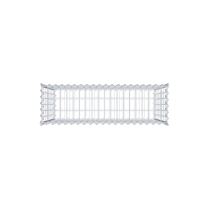 Gabione 100 cm x 80 cm x 30 cm (L x H x T), Maschenweite 5 cm x 10 cm, Spirale