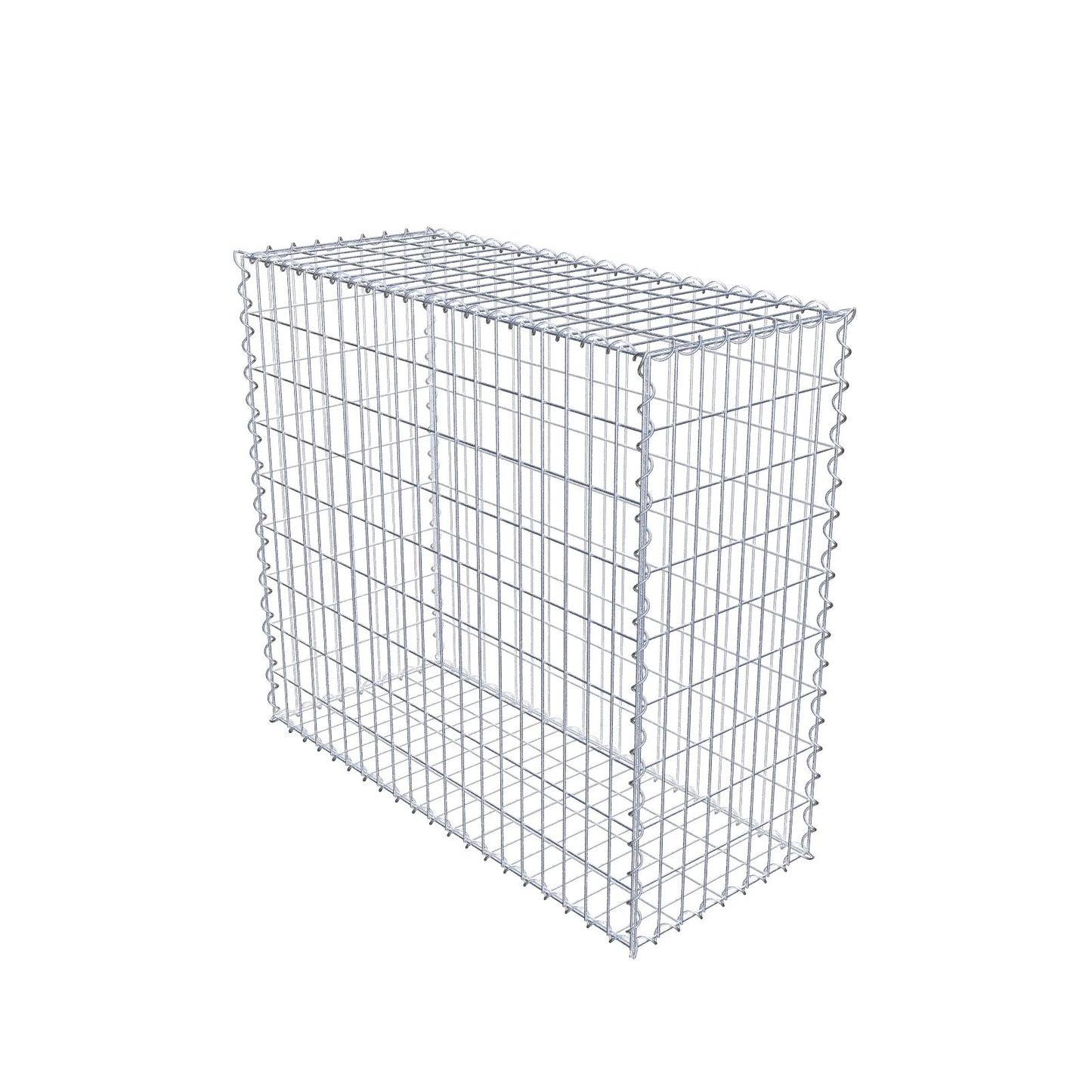 Gabione 100 cm x 90 cm x 40 cm (L x H x T), Maschenweite 5 cm x 10 cm, Spirale