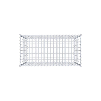 Gabbione 100 cm x 90 cm x 50 cm (L x H x P), maglia 5 cm x 10 cm, spirale