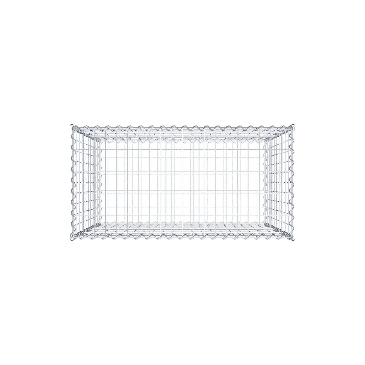 Gabbione 100 cm x 100 cm x 50 cm (L x H x P), maglia 5 cm x 10 cm, spirale