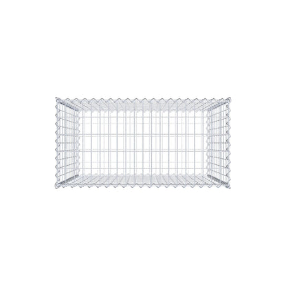 Gabbione 100 cm x 100 cm x 50 cm (L x H x P), maglia 5 cm x 10 cm, spirale