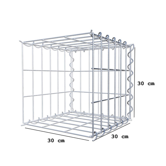 Anbaugabione Typ 2 30 cm x 30 cm x 30 cm (L x H x T), Maschenweite 5 cm x 10 cm, Spirale