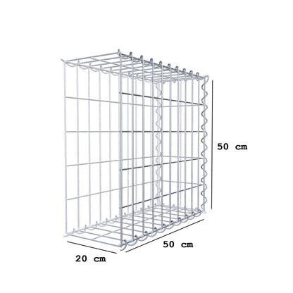 Anbaugabione Typ 2 50 cm x 50 cm x 20 cm (L x H x T), Maschenweite 5 cm x 10 cm, Spirale