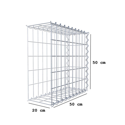 Anbaugabione Typ 2 50 cm x 50 cm x 20 cm (L x H x T), Maschenweite 5 cm x 10 cm, Spirale