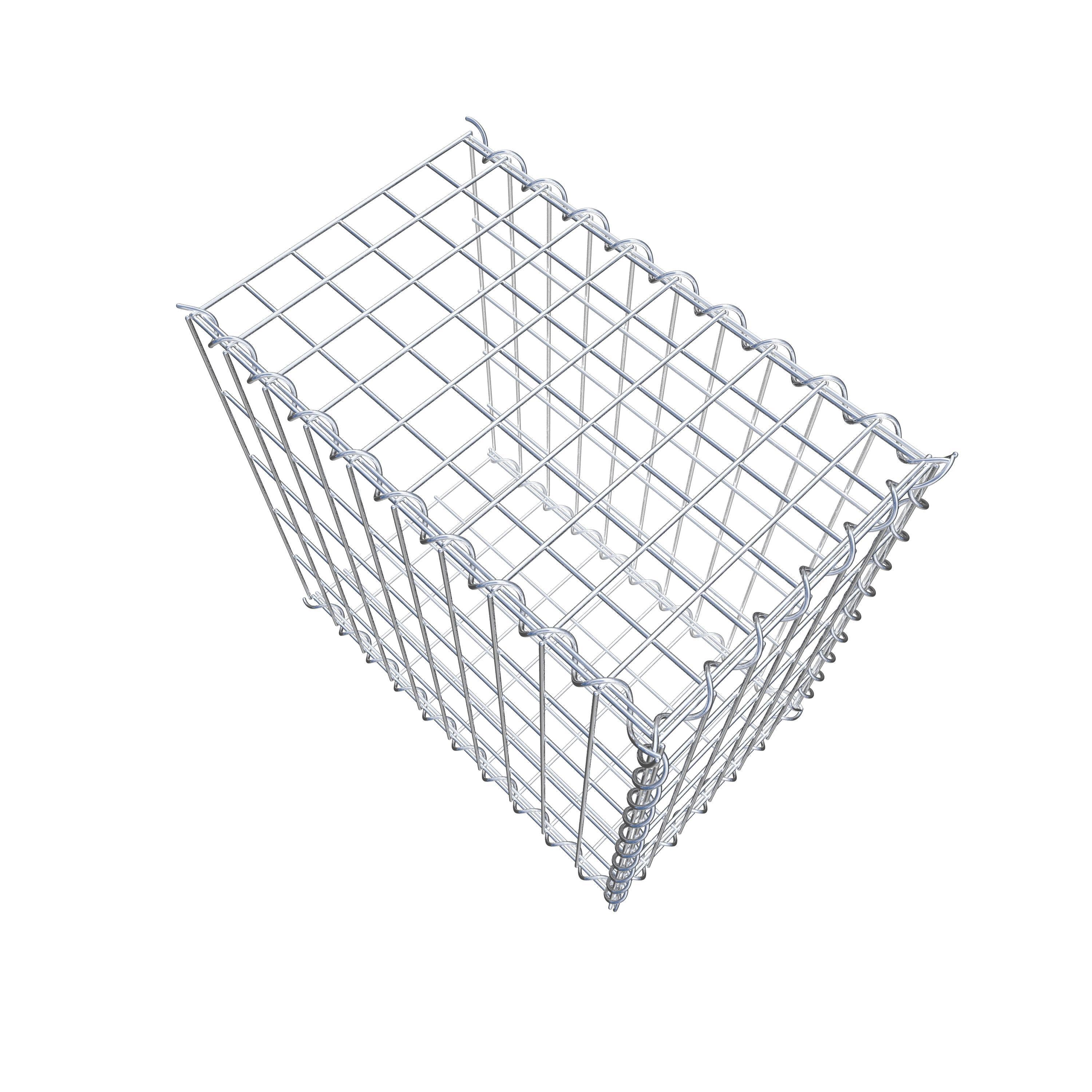 Grown-on gabion type 2 50 cm x 50 cm x 30 cm (L x H x D), mesh size 5 cm x 10 cm, spiral