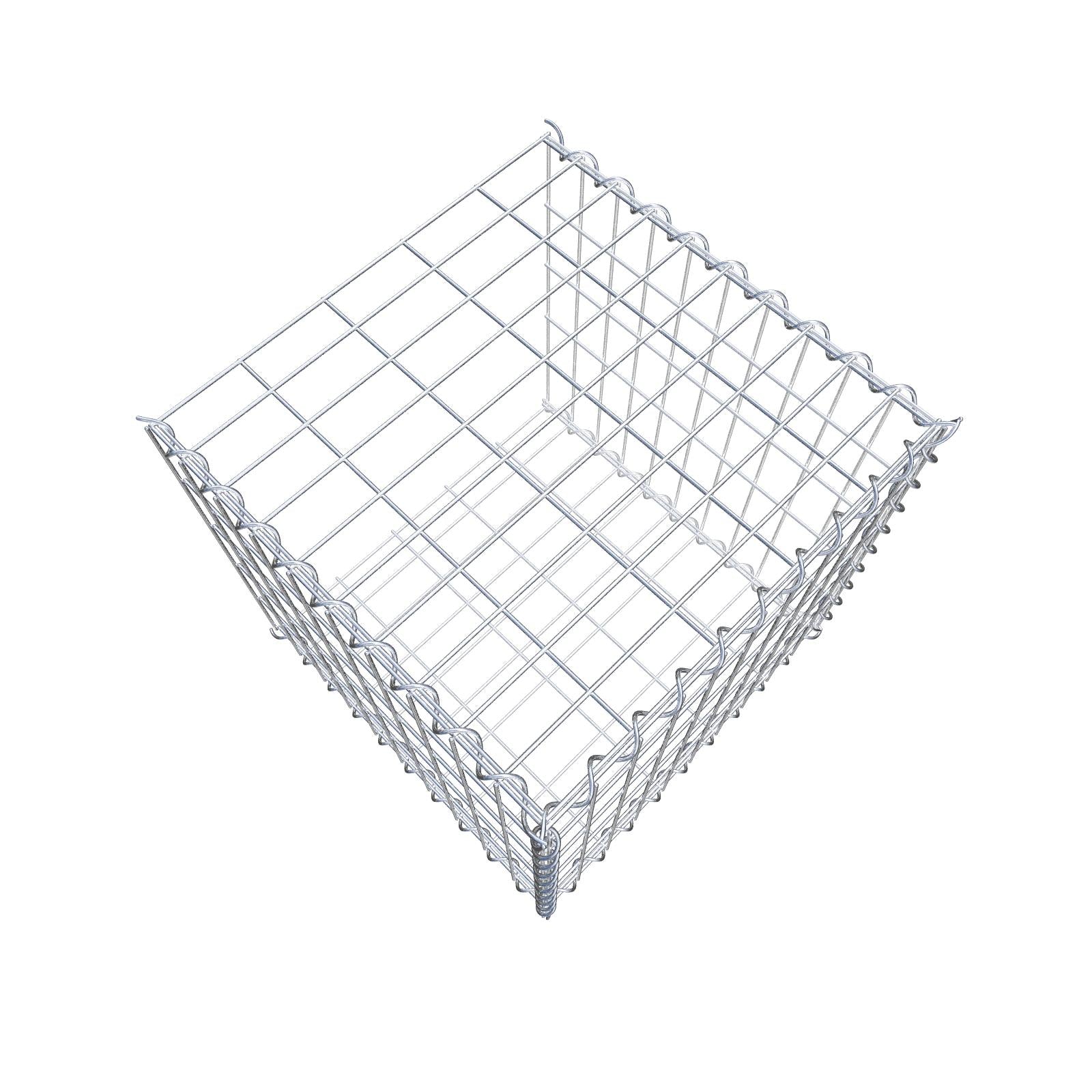 Gabion rapporté type 2 50 cm x 50 cm x 50 cm (L x H x P), mailles 5 cm x 10 cm, spirale