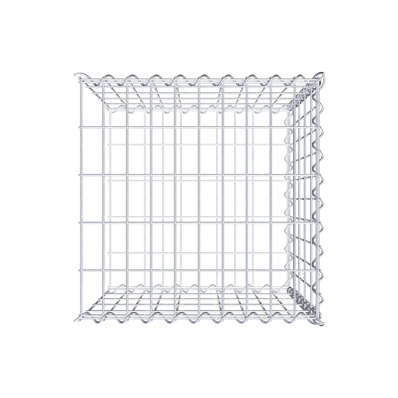 Gabion rapporté type 2 50 cm x 50 cm x 50 cm (L x H x P), mailles 5 cm x 10 cm, spirale